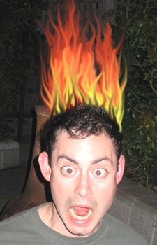 Image result for hair on fire image
